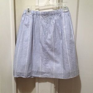 J.Crew blue and white striped skirt